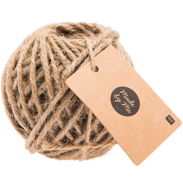 Ficelle en jute Ø 4 mm 25 m Naturelle