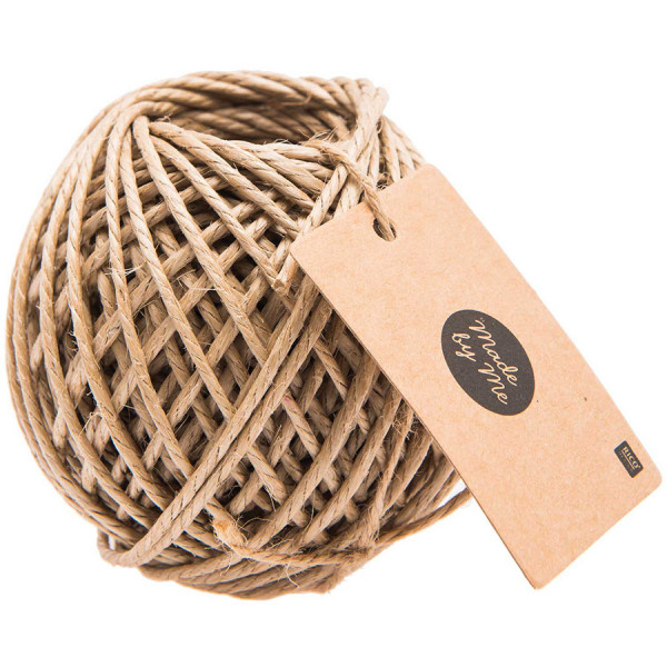 Ficelle en jute enduite Ø 3 mm 25 m Naturelle