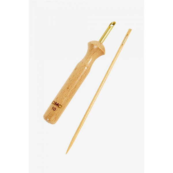 Aiguille Punch needle en bois n°10