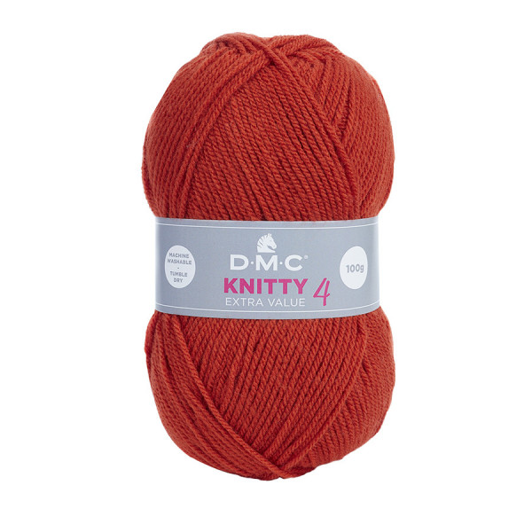 Fil à tricoter Knitty 4 100 g Orange foncé n°700