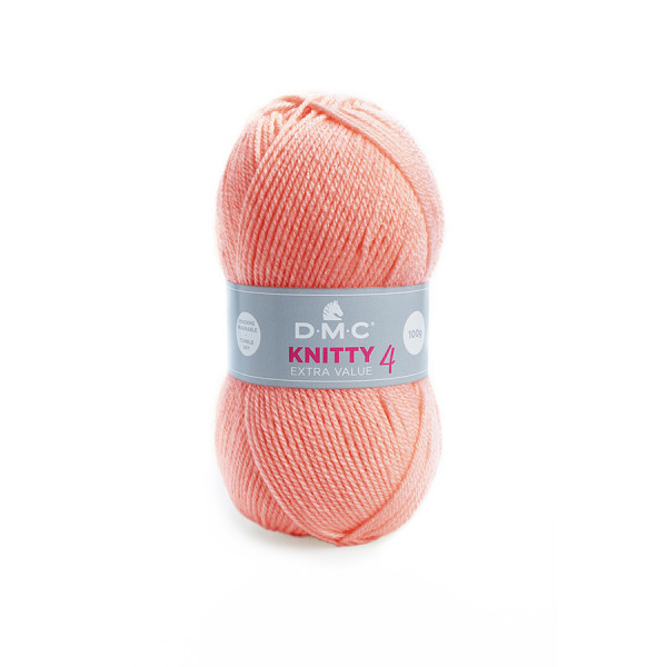 Fil à tricoter Knitty 4 100 g Pêche n°702