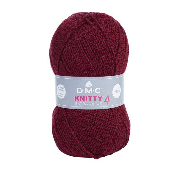 Fil à tricoter Knitty 4 100 g Bourgogne n°841