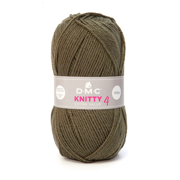 Fil à tricoter Knitty 4 100 g Kaki n°632
