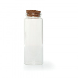 Pot cylindrique en verre H. 12,5 cm