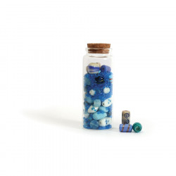 Pot cylindrique en verre H. 12,5 cm