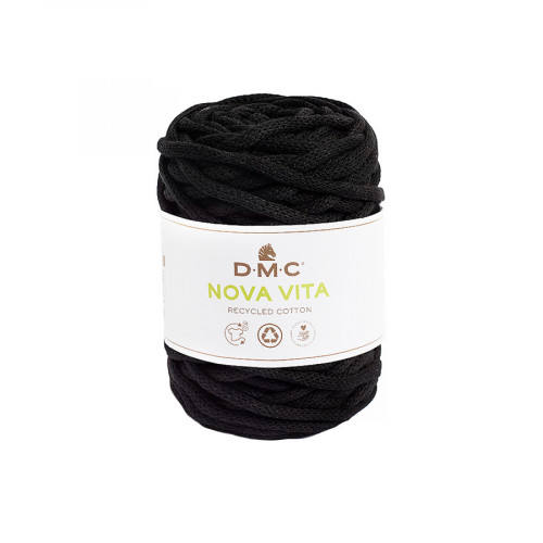 Fil Nova Vita crochet tricot macramé 250 g Noir n°2