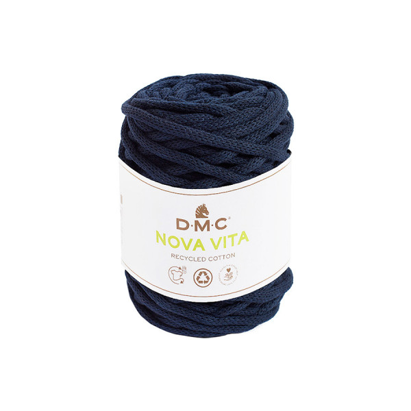Fil Nova Vita crochet tricot macramé 250 g Marine n°74