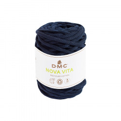 Fil Nova Vita crochet tricot macramé 250 g Marine n°74