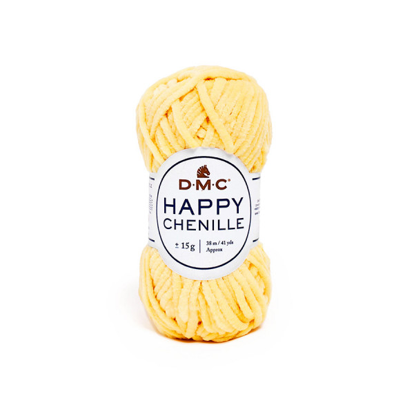 Fil Happy Chenille Pelote 15 g Paille n°14