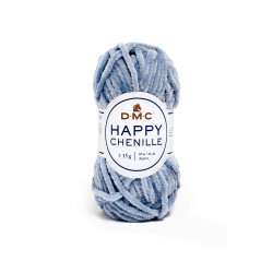 Fil Happy Chenille Pelote 15 g Bleu orage n°18