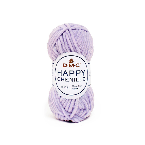 Fil Happy Chenille Pelote 15 g Lavande n°19