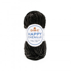 Fil Happy Chenille Pelote 15 g Noir n°22