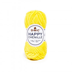 Fil Happy Chenille Pelote 15 g Citron n°25