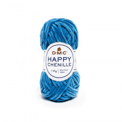 Fil Happy Chenille Pelote 15 g Bleu lagon n°26