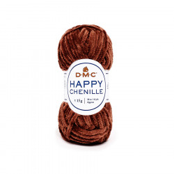 Fil Happy Chenille Pelote 15 g Marron n°28