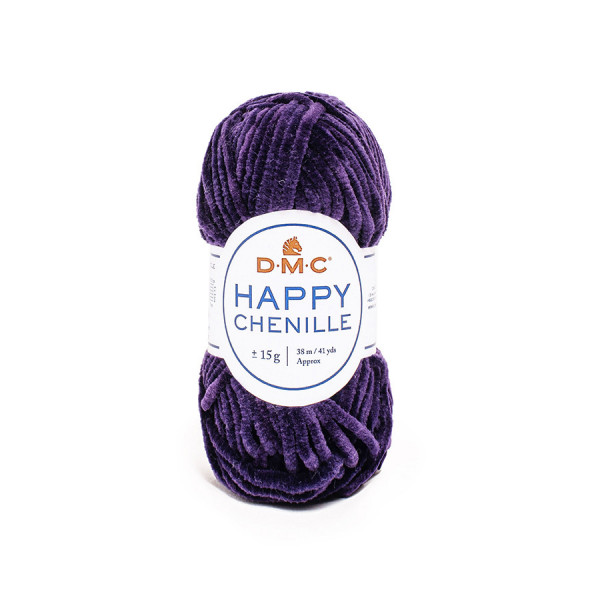 Fil Happy Chenille Pelote 15 g Violet n°33