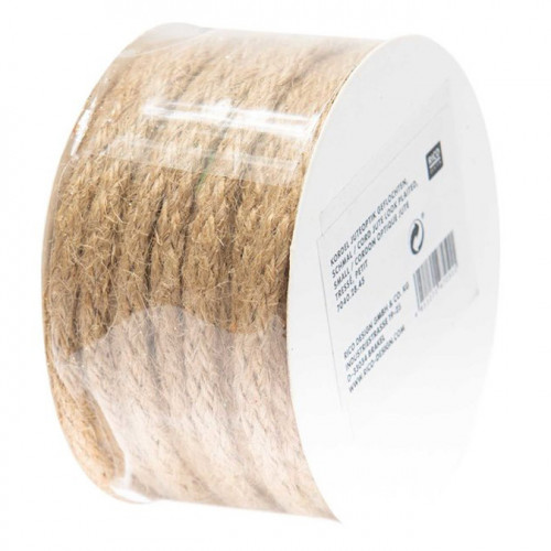 Cordon tressé aspect Jute naturelle 3 m Fin