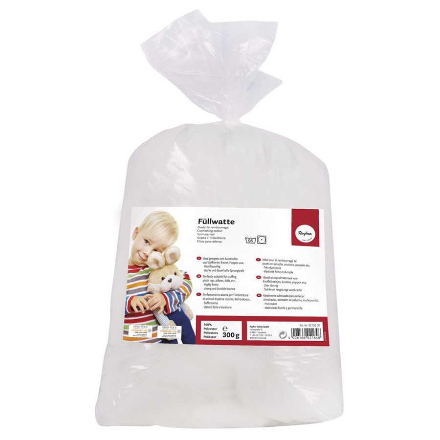 Ouate de Rembourrage Blanche 1 KG Lavable jusqu'à 40°C pour peluches et  coussins - Magasin les cinq frères