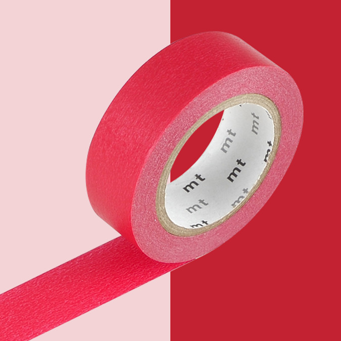 Masking tape uni rouge vif