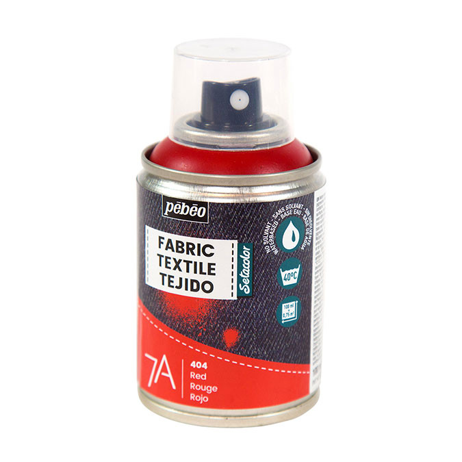 Peinture textile en Spray 7A 100 ml Rouge - Scrapmalin