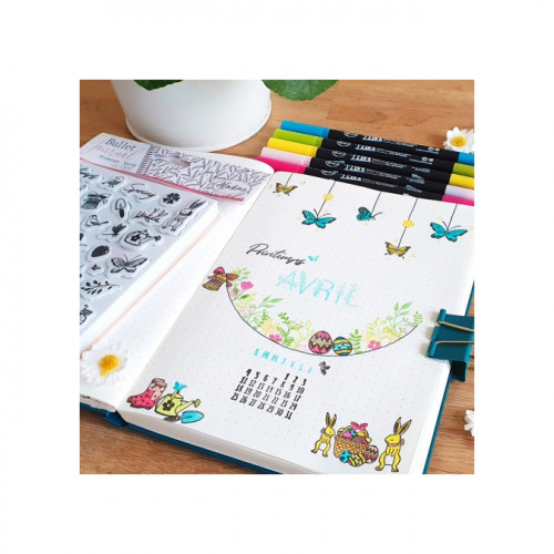 Pages lignées pour planner - A5 - 24 pcs - Scrapmalin