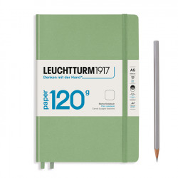 Carnet Edition 120G A5 rigide 203p blanches - Sauge