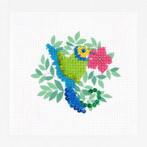 Kit de broderie Colibri au demi point - 8+