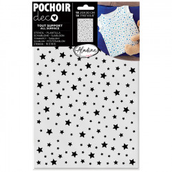 Pochoir Deco 20 x 30 cm - Tous supports - Etoiles