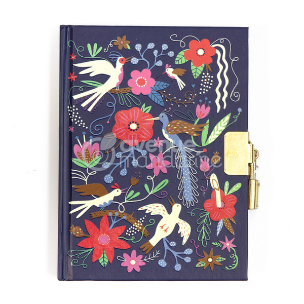 Journal intime 11 x 14 cm Oiseaux et Fleurs
