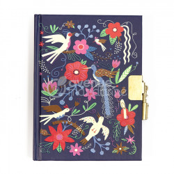 Journal intime 11 x 14 cm Oiseaux et Fleurs