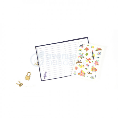 Journal intime 11 x 14 cm Oiseaux et Fleurs