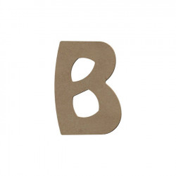 Lettre B en bois médium 8 cm