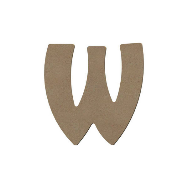 Lettre W en bois médium 8 cm