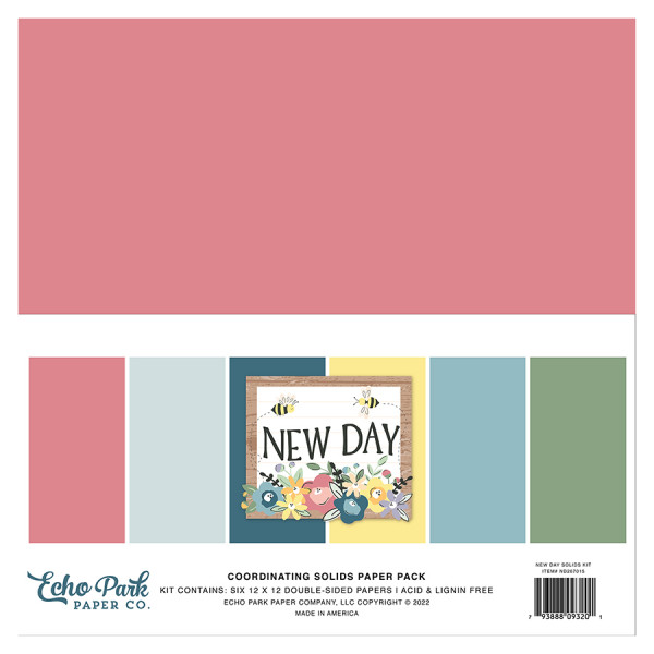 New Day Solids Kit Papier uni 30 x 30 cm
