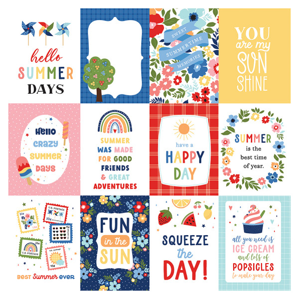 My Favorite Summer Papier imprimé 30 x 30 Journaling Cards 7 x 10 cm