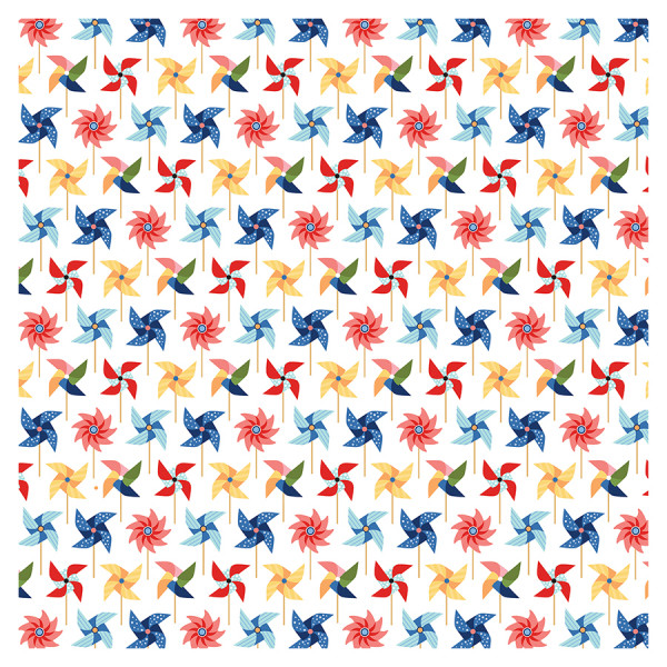 My Favorite Summer Papier imprimé Pretty Pinwheels 30 x 30 cm