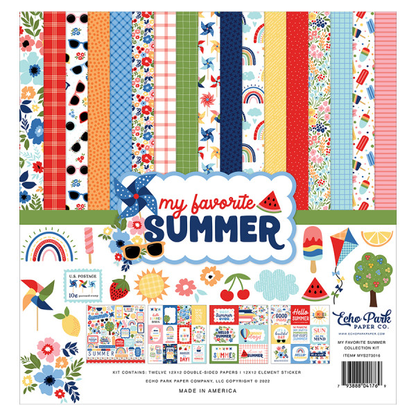 My Favorite Summer Collection Kit Papier imprimé 30 x 30 cm