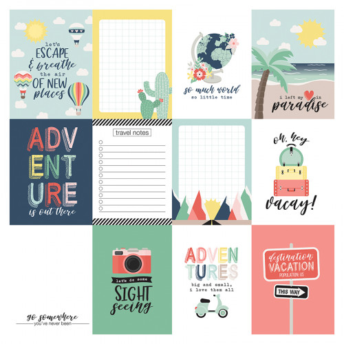 Away We Go Collection Kit Papier imprimé 30 x 30 cm