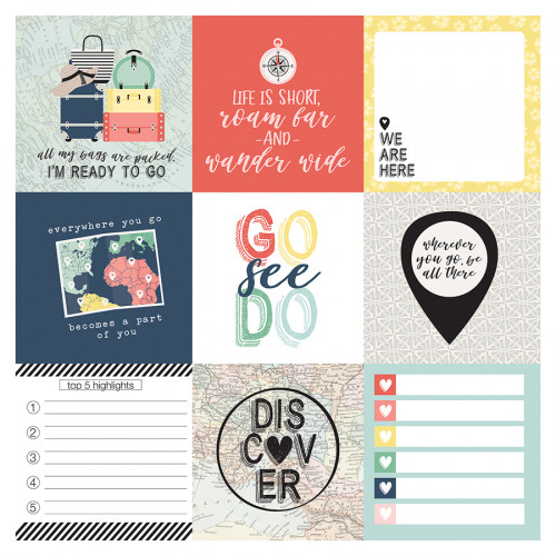 Away We Go Collection Kit Papier imprimé 30 x 30 cm