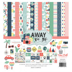 Away We Go Collection Kit Papier imprimé 30 x 30 cm