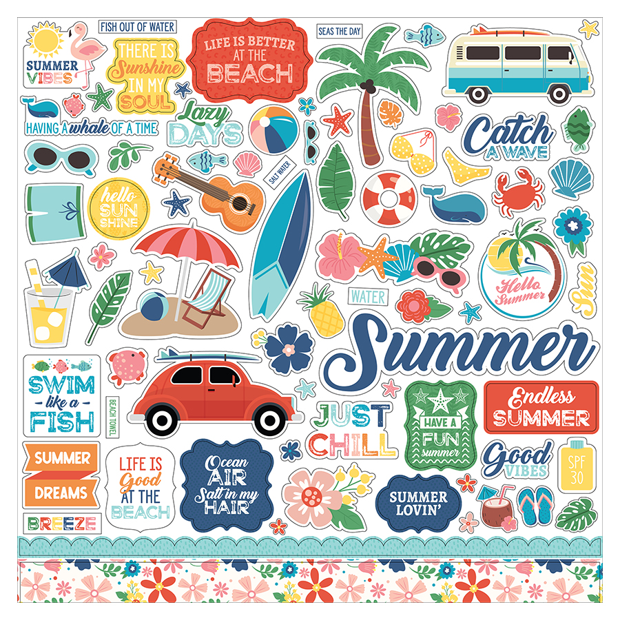 Endless Summer Collection Kit Papier imprimé