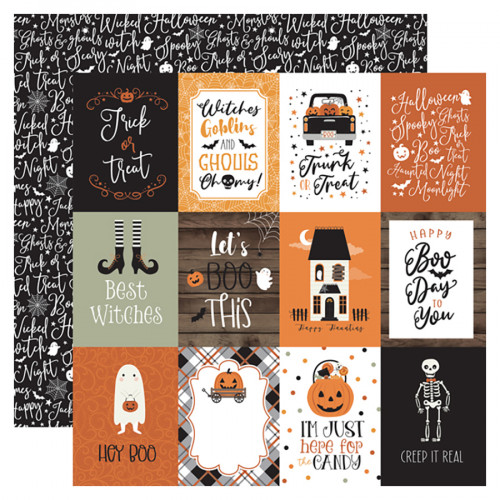 Papier imprimé Cartes de journaling Spooky 12 pcs de 7.5 x 10 cm