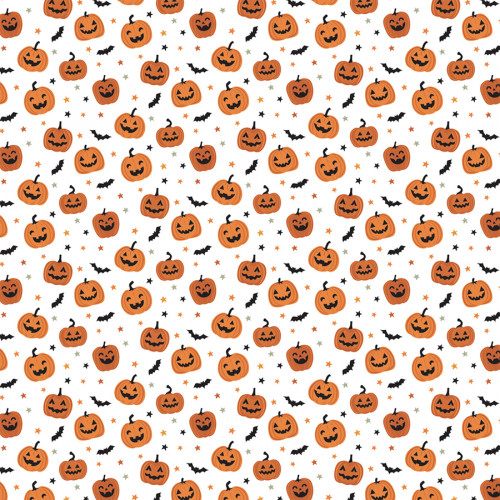 Papier imprimé Citrouilles  sculptées 30.5 x 30.5 cm