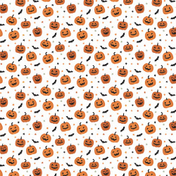 Papier imprimé Citrouilles sculptées 30.5 x 30.5 cm
