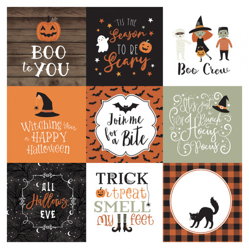 Papier imprimé Cartes de journaling Spooky 9 pcs de 10 x 10 cm