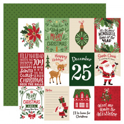 Papier imprimé Cartes de journaling The Magic of Christmas 12 pcs de 7.5 x 10 cm