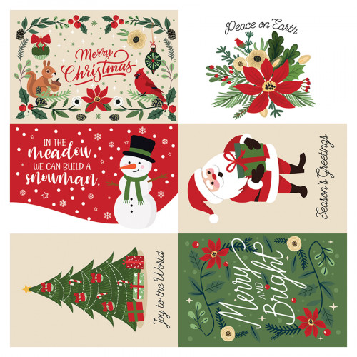 Papier imprimé Cartes de journaling The Magic of Christmas 6 pcs de 15 x 10 cm