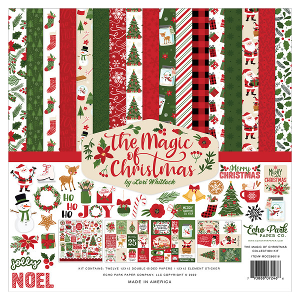 Papier imprimé et Autocollant The Magic of Christmas Kit de collection 30.5 x 30.5 cm