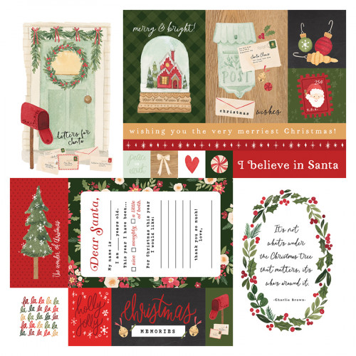 Papier imprimé Cartes de journaling Letters to Santa Multiformat 30.5 x 30.5 cm