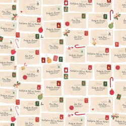 Papier imprimé Courrier du Père Noël 30.5 x 30.5 cm